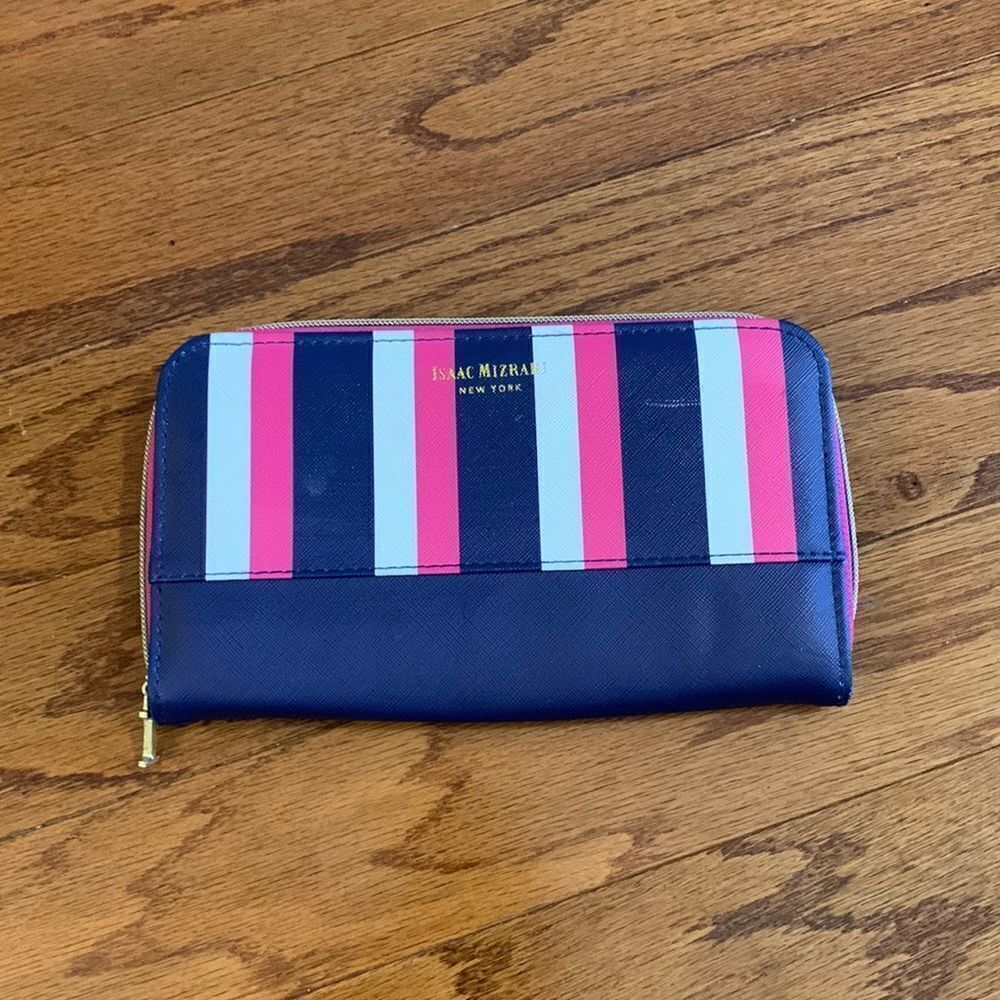 Isaac Mizrahi zippered cosmetic case